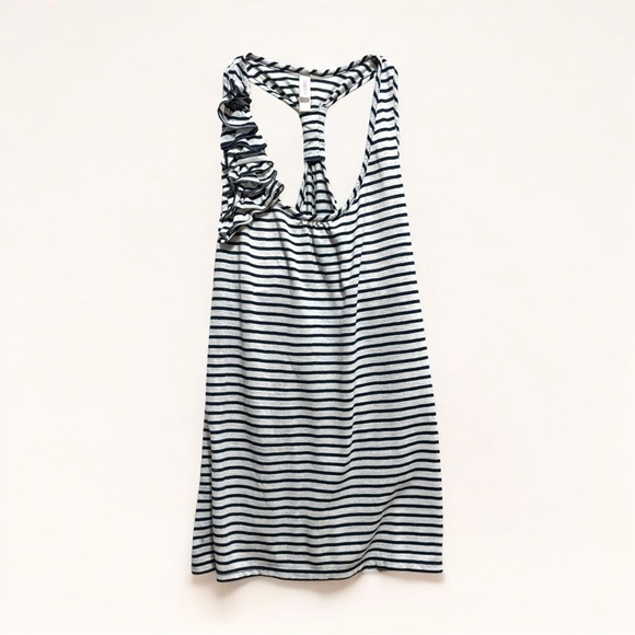 Striped Racerback Top with Ruffle Detail - Picture 10 of 10